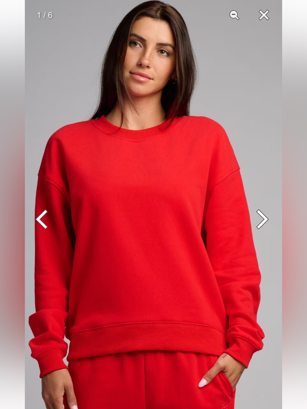 Comfrt Red Sweatsuit Set Xl Crewneck Sweatshirt & Joggers Cozy Lounge